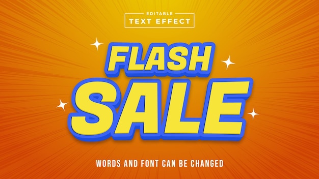 Bearbeitbarer Textstileffekt für Flash Sale