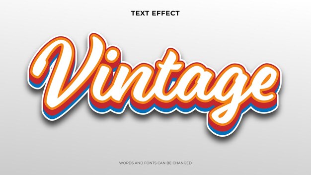 Bearbeitbarer Vintage-Texteffekt, Texteffekt im alten Stil