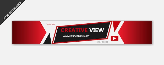 Bearbeitbares Design für YouTube-Banner Freier Vektor