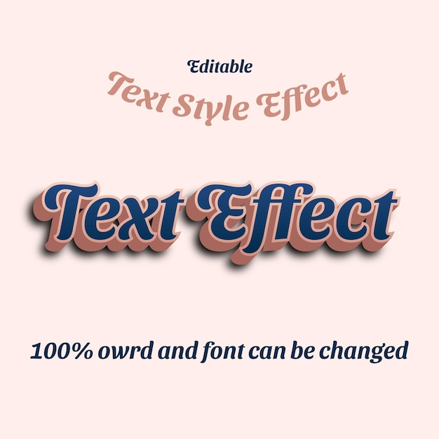 Bearbeitbares effektdesign im textstil