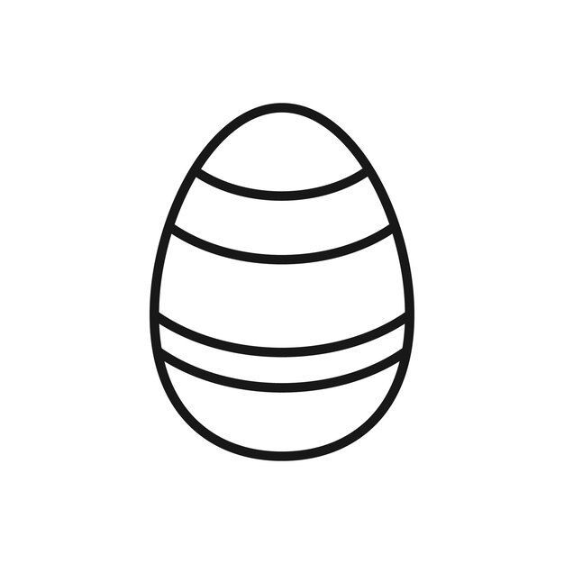 Bearbeitbares Icon of Easter Egg Vector-Illustration, isoliert auf weißem Hintergrund, verwendet für die Präsentationswebsite oder mobile App