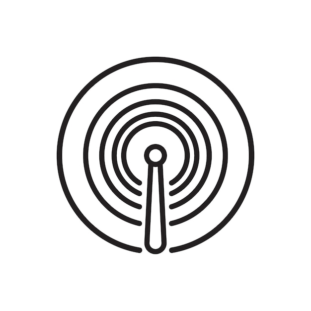 Bearbeitbares Icon von Wifi-Signal-Vektor-Illustration, isoliert auf weißem Hintergrund, verwendet für die Präsentationswebsite oder mobile App