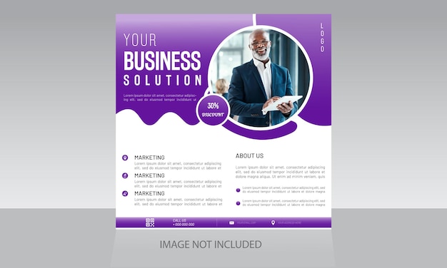 Bearbeitbares quadratisches business-banner geeignet für social-media-post- und web-internet-anzeigen-template-design