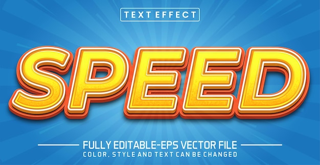 Bearbeitbares Speed-Text-Stil-Effekt Thema mit schnellem Text-Stil