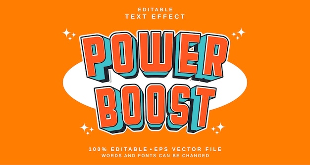 Bearbeitbares Textstil-Effekt Power Boost Textstil-Thema