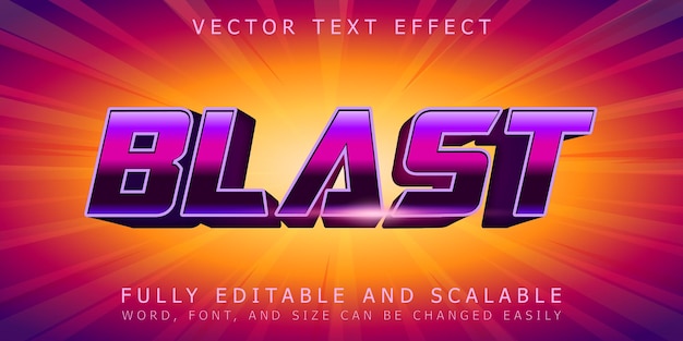Bearbeitbares Vektor-Texteffekt-Explosionsthema