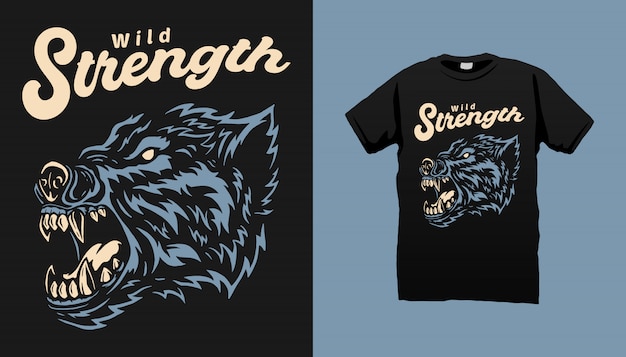 Beast wolf t-shirt design