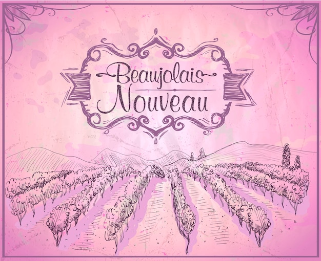 Beaujolais nouveau Einladungsplakatdesign