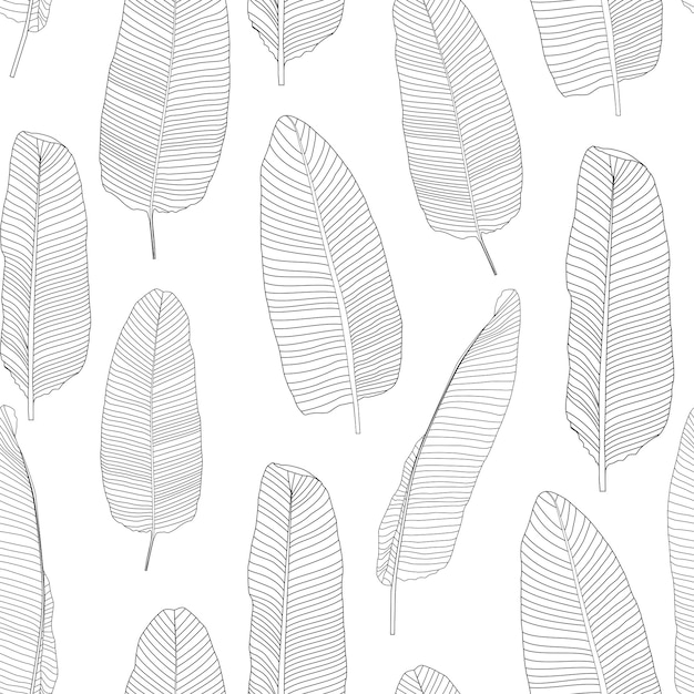 Beautifil palm tree leaf silhouette nahtlose muster hintergrund vektor-illustration eps10