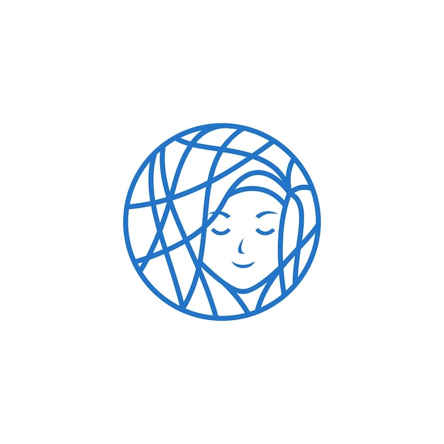 Beauty-care-linie logo-design-vektor-illustration
