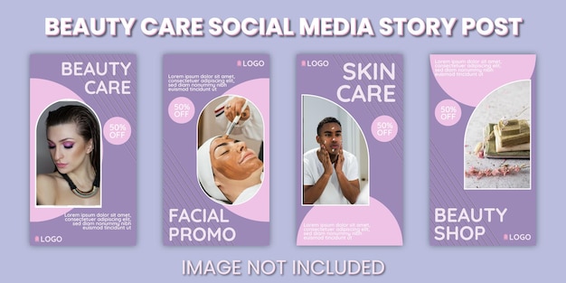 Beauty care social media story post