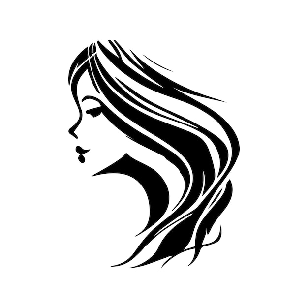 Beauty face abstract logo vector illustration vektor-logo-design für schönheitssalon oder friseursalon oder kosmetisches design