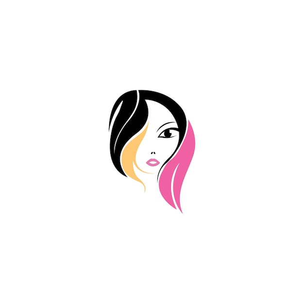 Beauty face woman-logo