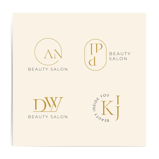 Vektor beauty-luxus-buchstaben-logo-design-kollektion