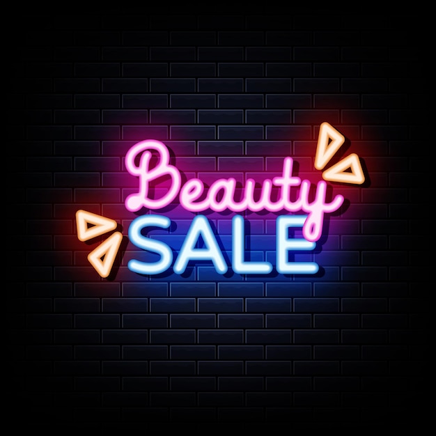 Beauty sale leuchtreklamen style text