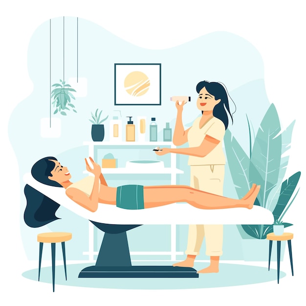 Vektor beauty_salon_flat_color_vector_illustration