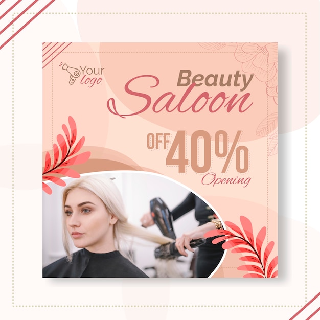 Beauty salon flyer vorlage