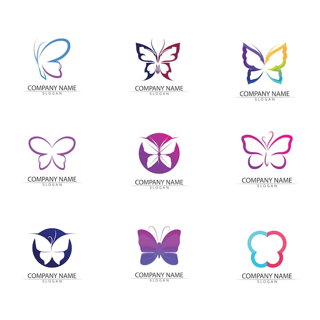 Vektor beauty-schmetterling-icon-design