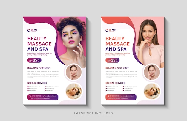 Vektor beauty-spa-flyer