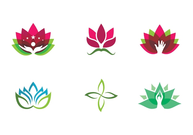 Beauty-vektor-lotus-blumen-design-logo-vorlage-symbol