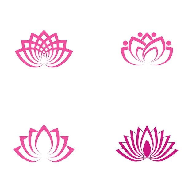 Beauty-vektor-lotusblumen-design-logo-vorlage-symbol template