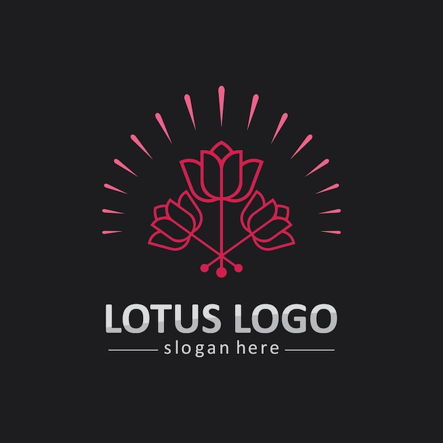 Beauty-vektor-lotusblumen-design-logo-vorlage-symbol template