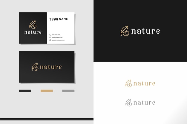 Beauty wellness logo spa einfaches minimalistisches symbol naturpflege frauen elegant mit visitenkartendesign