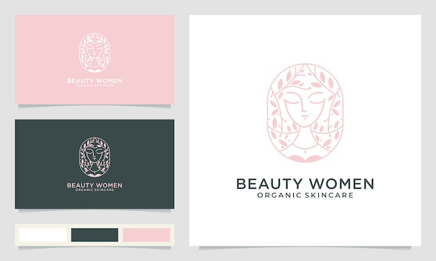 Beauty woman logo design inspiration für hautpflege, salons und spas und andere beauty-produkte