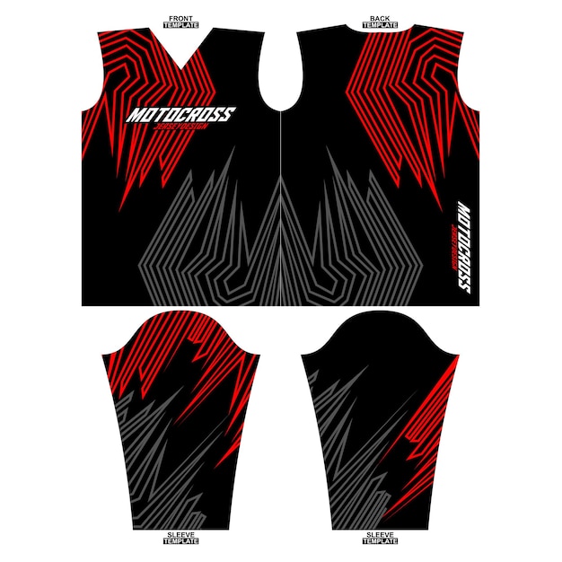 Bedruckbares Sublimations-Motocross-Langarmtrikot-Design