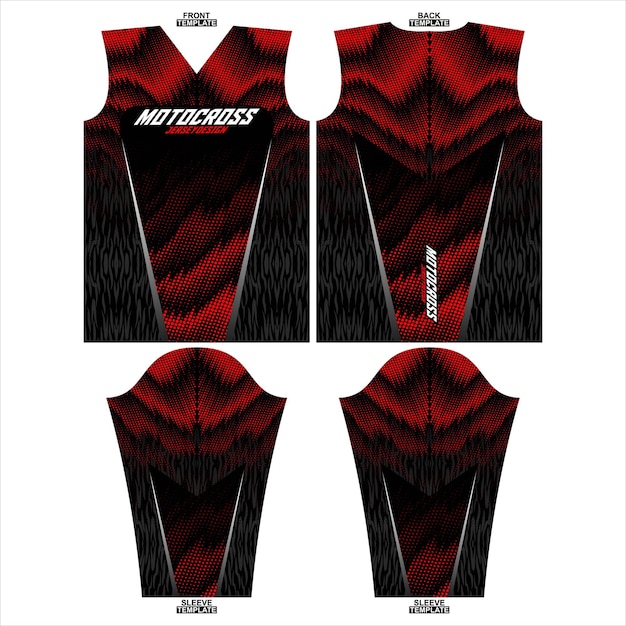 Bedruckbares Sublimations-Motocross-Langarmtrikot-Design