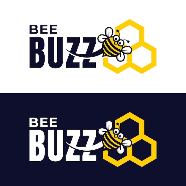 Bee buzz logo vektorgrafik einfache symbolvorlage