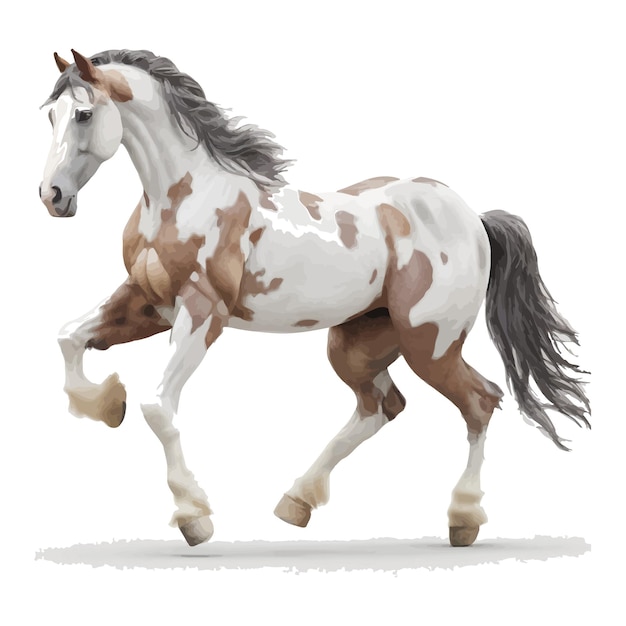 Beeindruckende Vektorzusammensetzung von Paint Horse