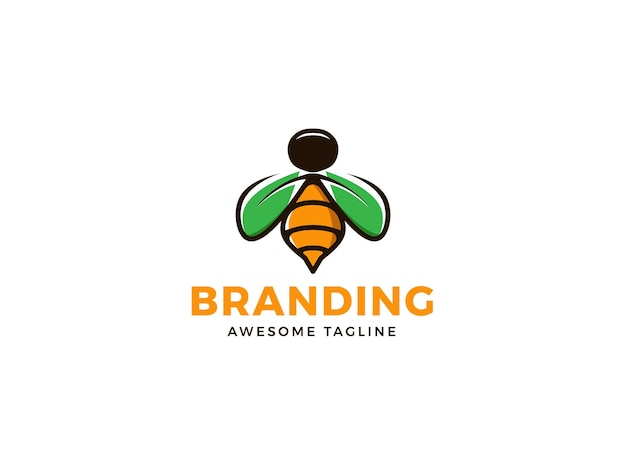 Vektor bees professional logo-designvorlage für unternehmen