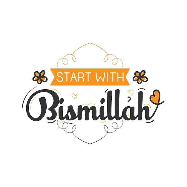 Beginnen Sie mit der Bismillah-Typografie 2