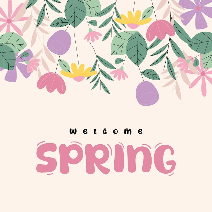 Vektor begrüßungskartenillustration für den frühling
