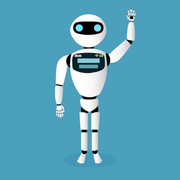 Begrüßungsroboter-Vektorillustration