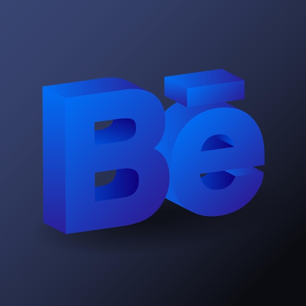 Behance-Logo auf einer realistischen 3D-Icon-Illustration