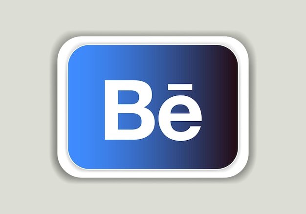 Vektor behance-logo-zeichen-symbol-vektor symbol für online-dienste für mobile apps social-media-app-logo