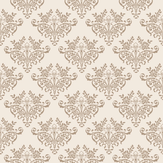 Beige Farbblumenverzierungs-Hintergrund und -muster