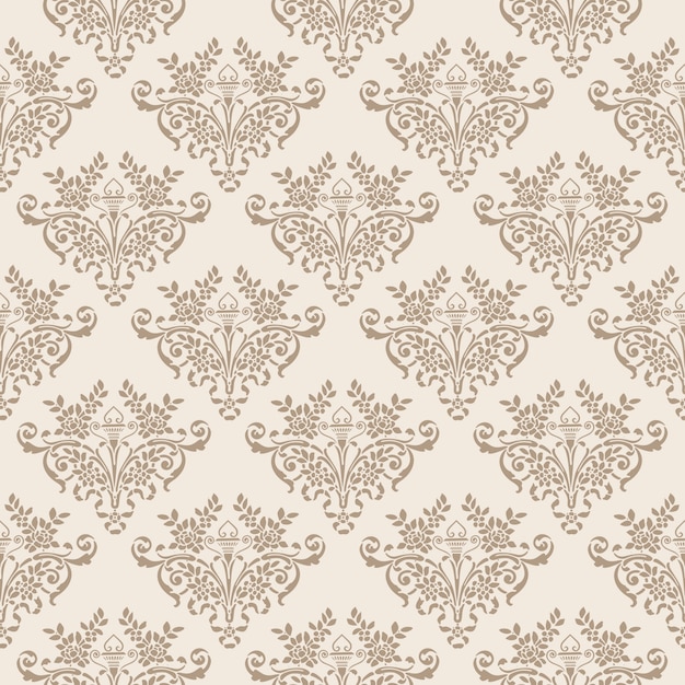 Beige Farbblumenverzierungs-Hintergrund und -muster