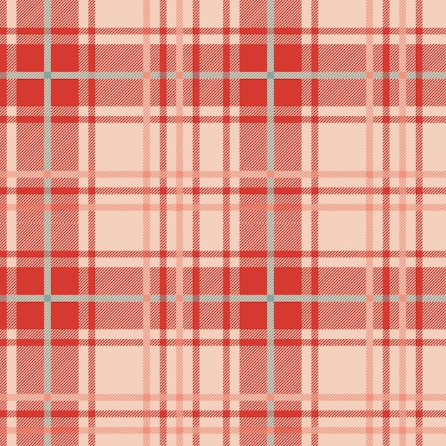 Vektor beige- und rot-tartan-schackmuster