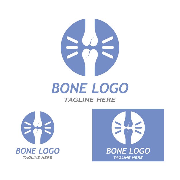 Beinknochen Logos und Symbolvektor