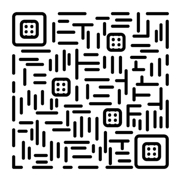 Beispiel für eine schwarze linienvektorillustration des qr-codes, ein piktogramm zur identifizierung mobiler scanner