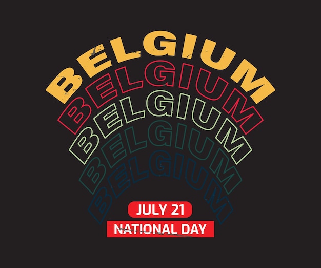 Belgien t-shirt design t-shirt mockup vorlage für den druck free vector