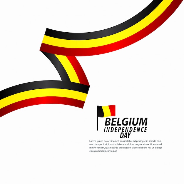 Belgien-unabhängigkeitstag-feier-vektor-schablonen-design-illustration