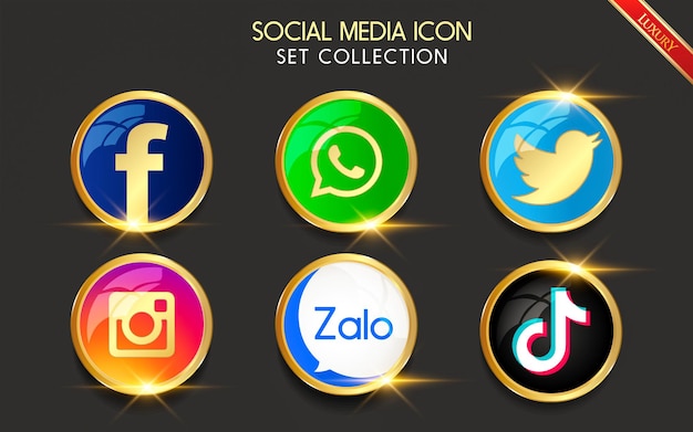 Beliebte Social Media Icons Sammlung