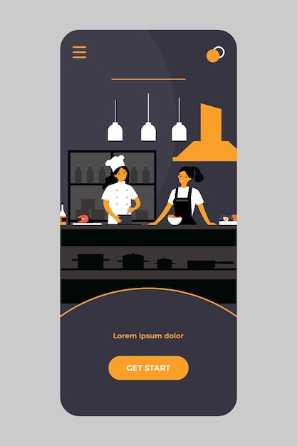 Beliebtes Kochshow-Konzept auf mobiler App