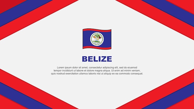 Belize-flagge abstrakter hintergrund-design-vorlage belize-unabhängigkeitstag-banner cartoon-vektorillustration belize-vorlage