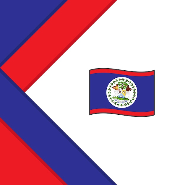 Belize-Flagge, abstrakter Hintergrund, Design-Vorlage, Belize-Unabhängigkeitstag-Banner, Social-Media-Beitrag, Belize-Illustration