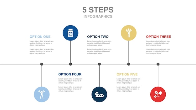 Benchmarking best practices brainstorming businessplan entwicklersymbole designvorlage für infografik-timeline-layout kreatives präsentationskonzept mit 5 schritten